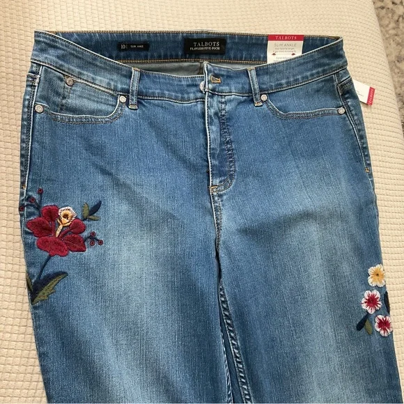 Talbots flawless five pocket slim ankle jeans size 10 NWT - Picture 1 of 4